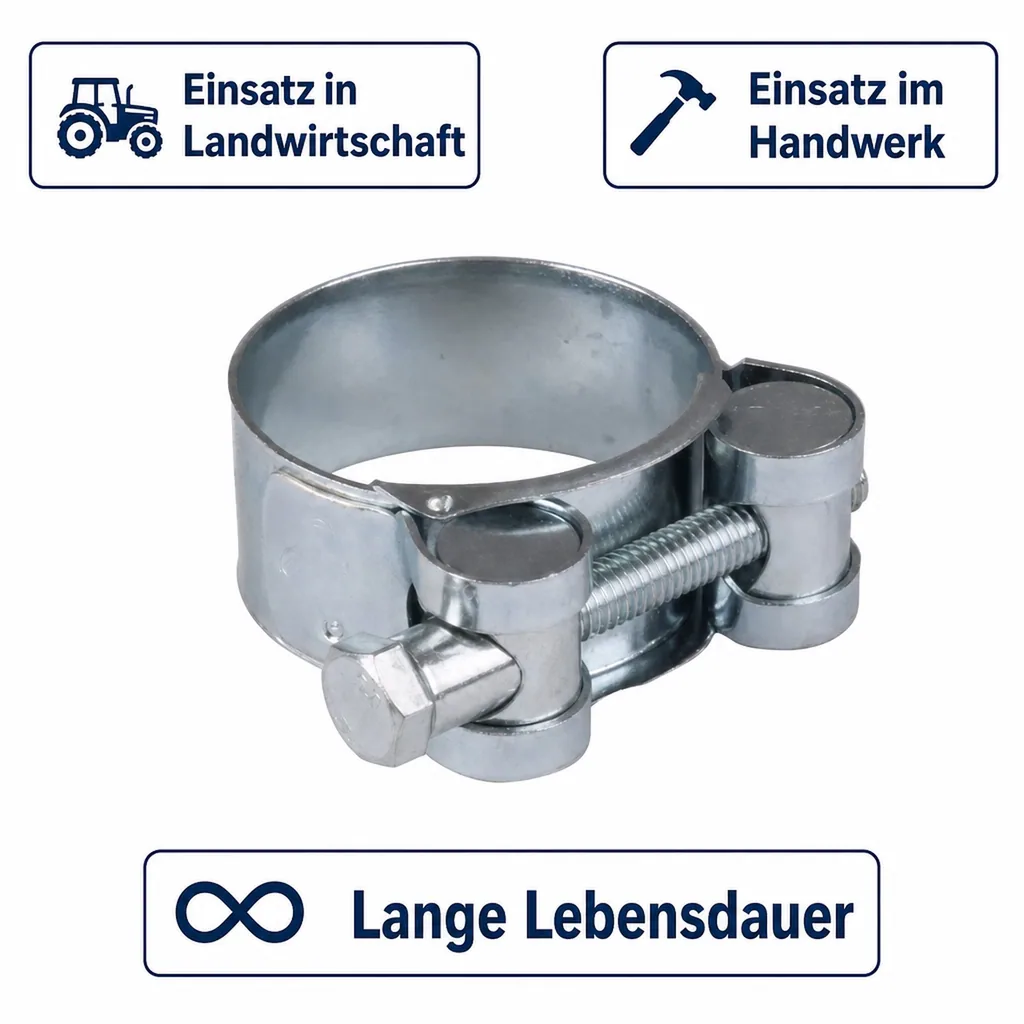 Gelenkbolzenschelle 68-73mm, Spannbackenschelle, W1 Stahl