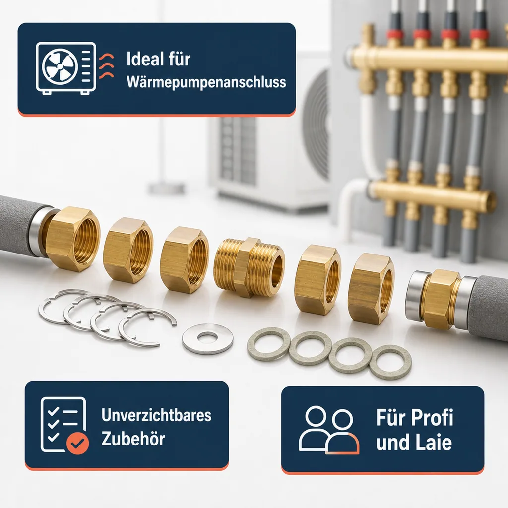 NMC Verschraubung set, Schraubensatz für Aeroline, DN25, Edelstahl