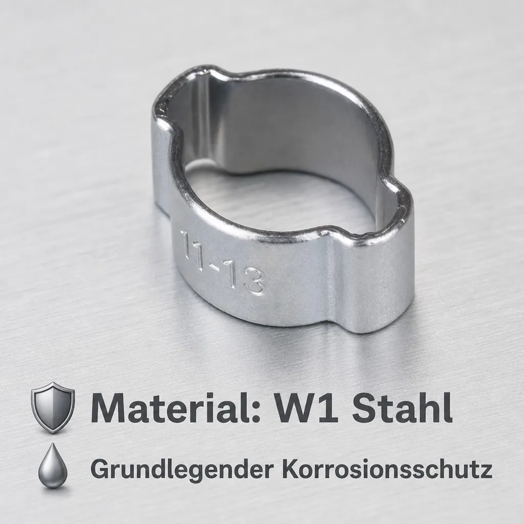 Schlauchschellen 11-13mm, 2 Ohr Schellen, Klemmschellen
