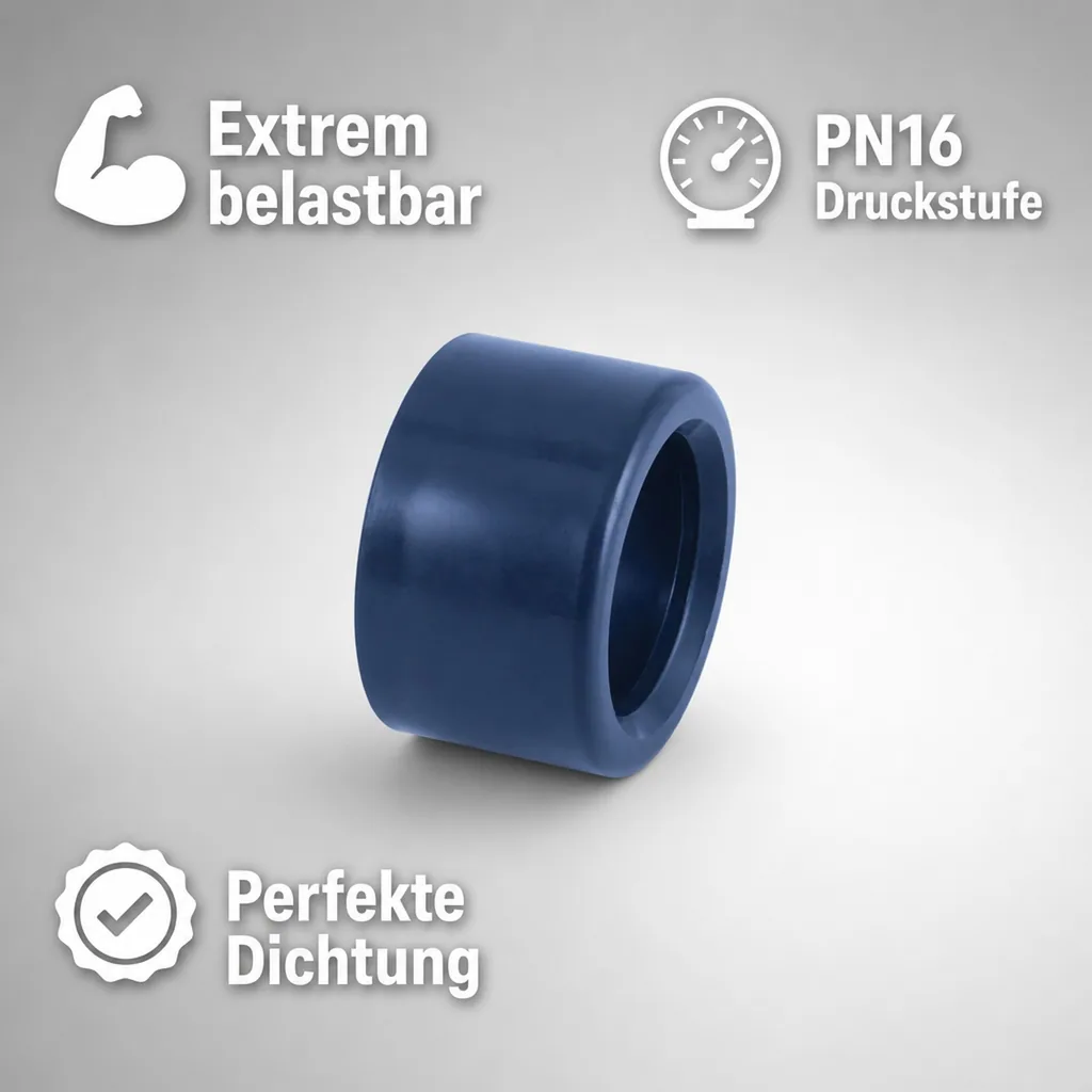 PVC - U Reduktion kurz 63 mm x 40 mm PN16