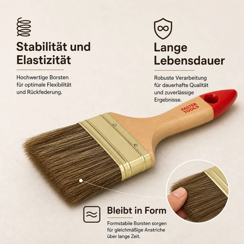 Acrylfarben Pinsel, Flachpinsel 75mm, Acrylpinsel Set, Künstlerpinsel
