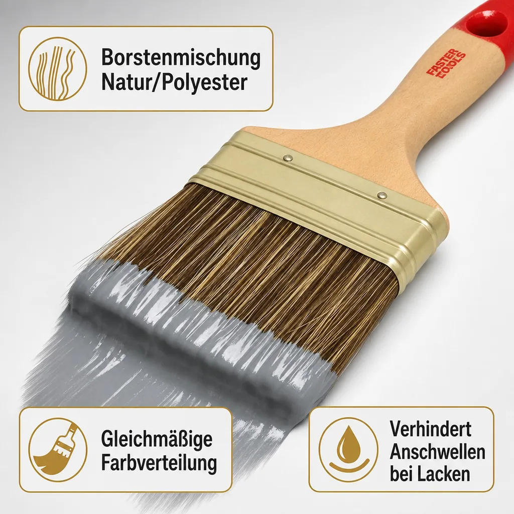 Acrylfarben Pinsel, Flachpinsel 75mm, Acrylpinsel Set, Künstlerpinsel