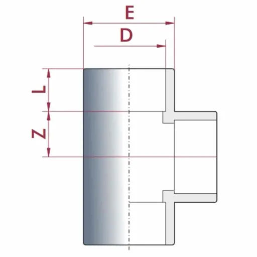 PVC Fittinge, PVC T-Stück Muffe 25mm, PN16