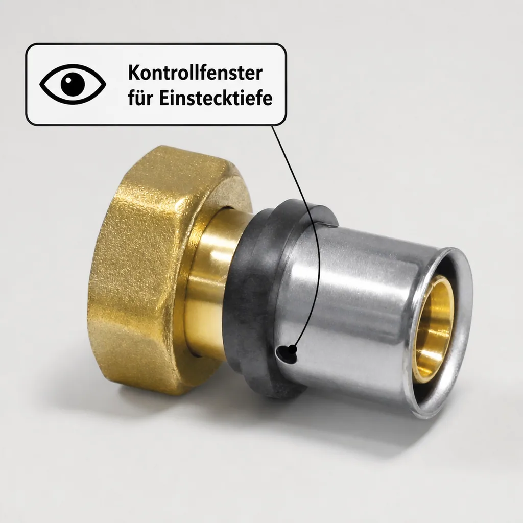 Pressfitting Eurokonus Übergangsverschraubung 16 x 2 - 3/4" IG