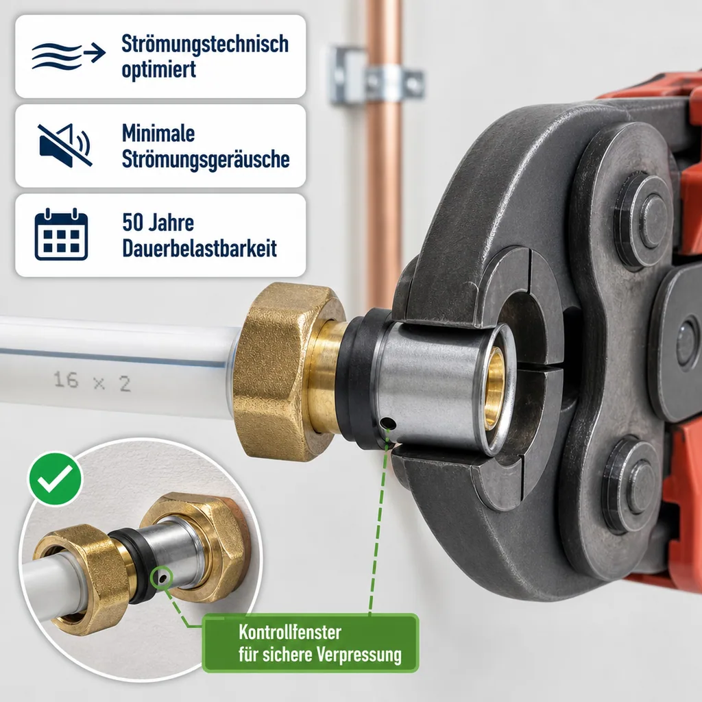 Pressfitting Eurokonus Übergangsverschraubung 16 x 2 - 3/4" IG
