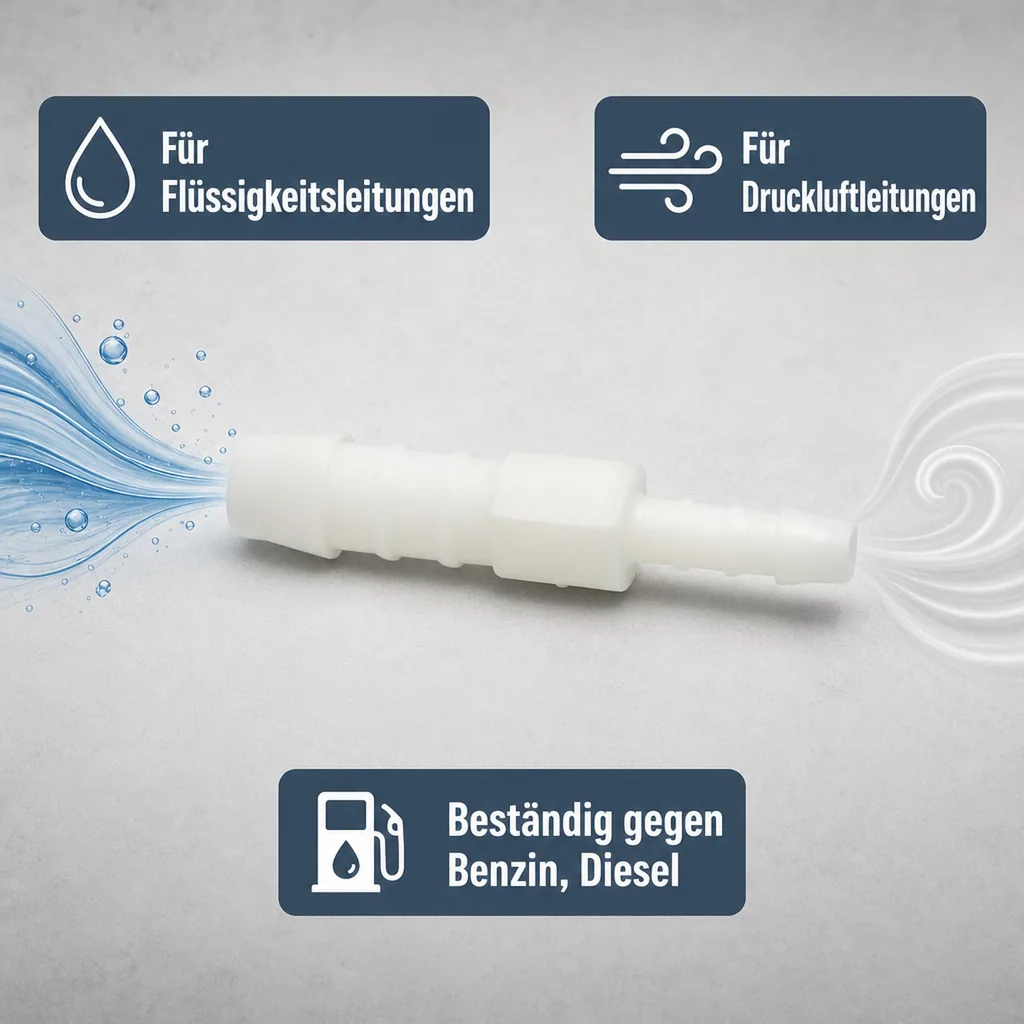 Schlauchverbinder Kunststoff Tülle reduziert 6 mm x 4 mm