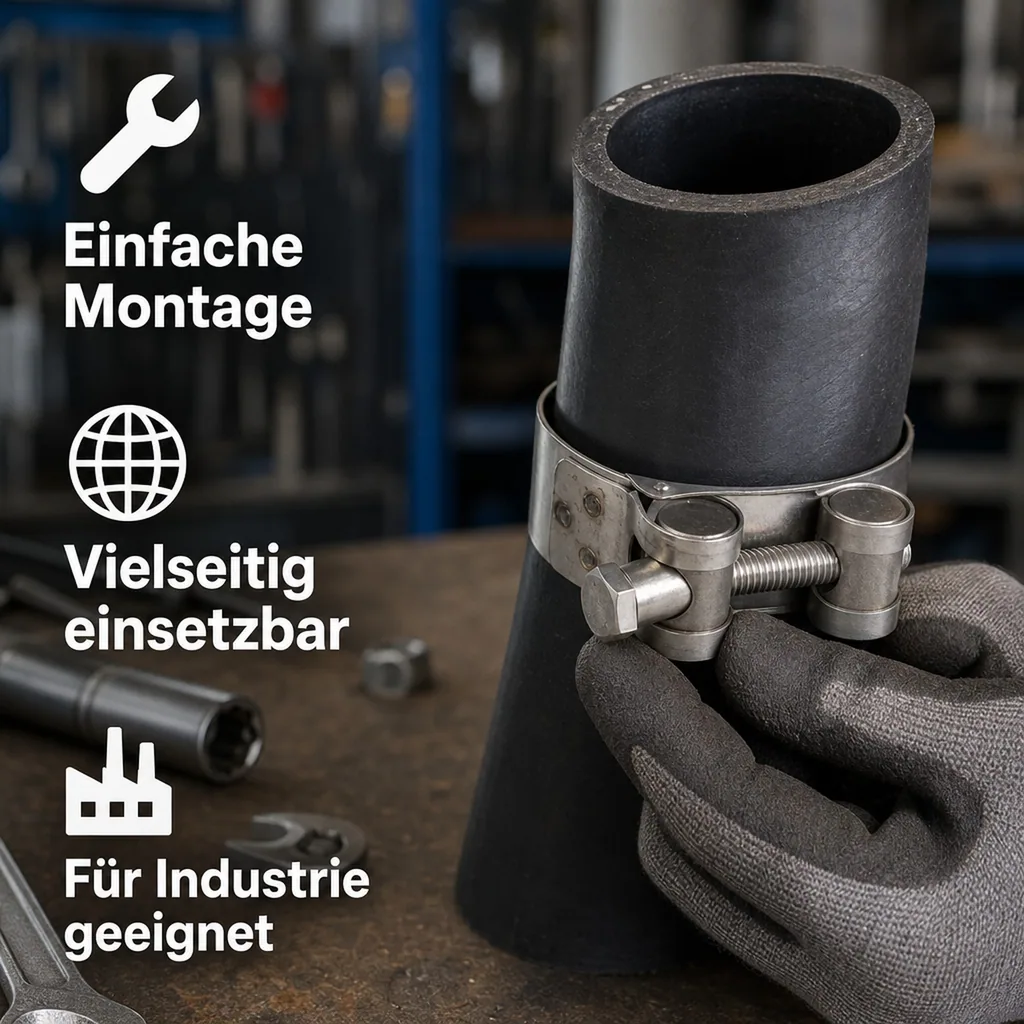 Gelenkbolzenschelle 74-79mm, Spannbackenschelle, DIN 3017, robuste Ausführung