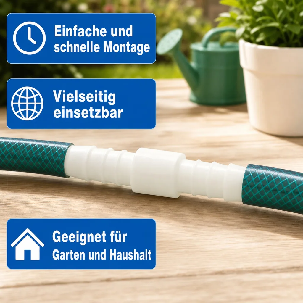 Schlauchverbinder 10mm, Kunststoff Tülle, Schlauchverbindung