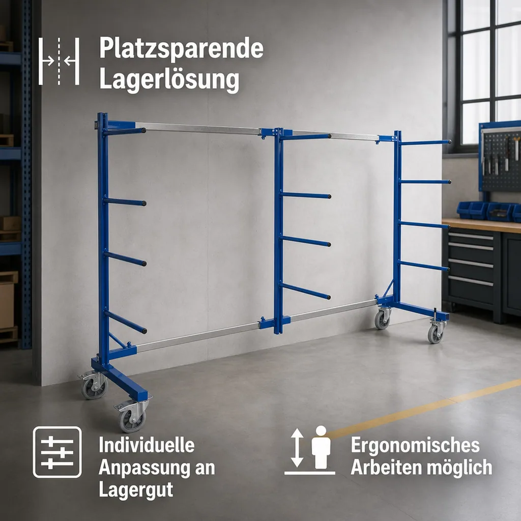 Tragarmwagen, Werkstattwagen, Lagerwagen, 400 kg Traglast