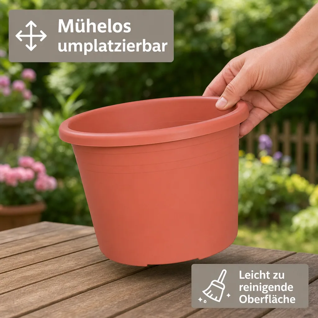 Blumentopf CYLINDRO ca. Ø 25 cm / 5,5 Liter - terracotta