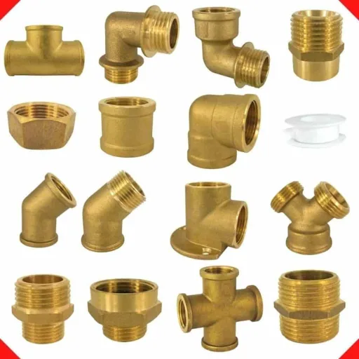 Messing Winkel 90 Grad, Winkel 1/2 Zoll Innengewinde, Messingfitting