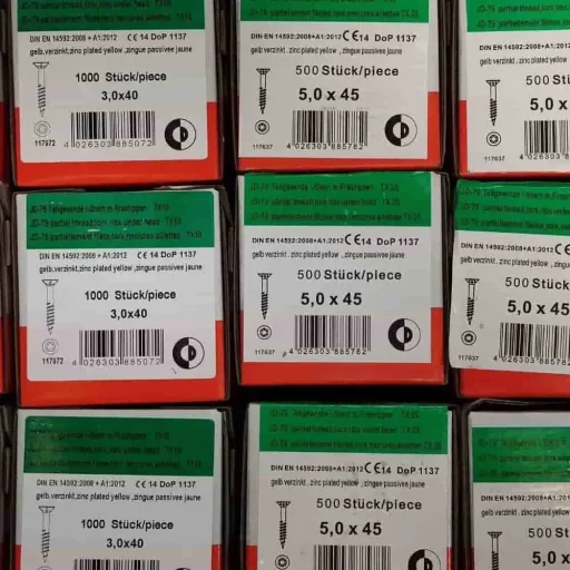 Spanplattenschrauben 3,0 x 45 mm, 1000 Stück, Senkkopf