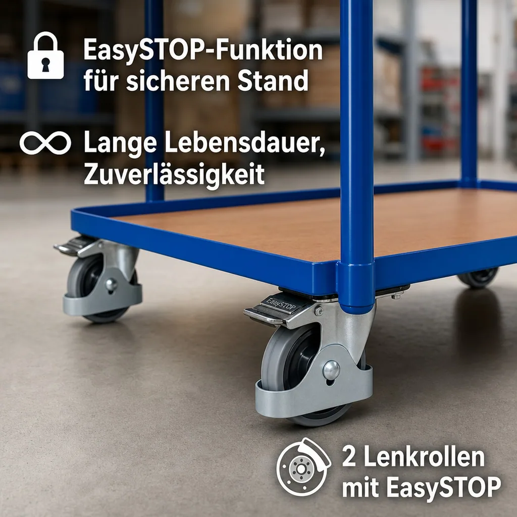 Tischwagen, 2 Ladeflächen, 250kg, Werkstattwagen