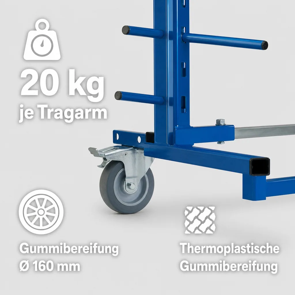 XL-Tragarmwagen einseitig mit 3 Pfosten