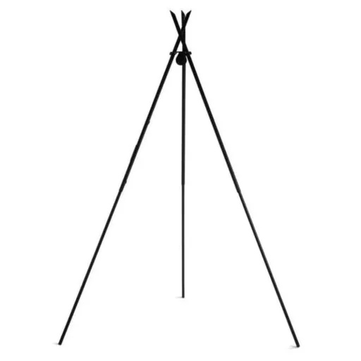Schwenkgrill Dreibein, Gartengrill mit Doppelrost, Naturstahl, 210cm