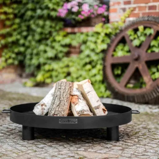 Feuerschale 70 cm, Stahl Feuerschale, Garten, Terrasse, Feuerstelle
