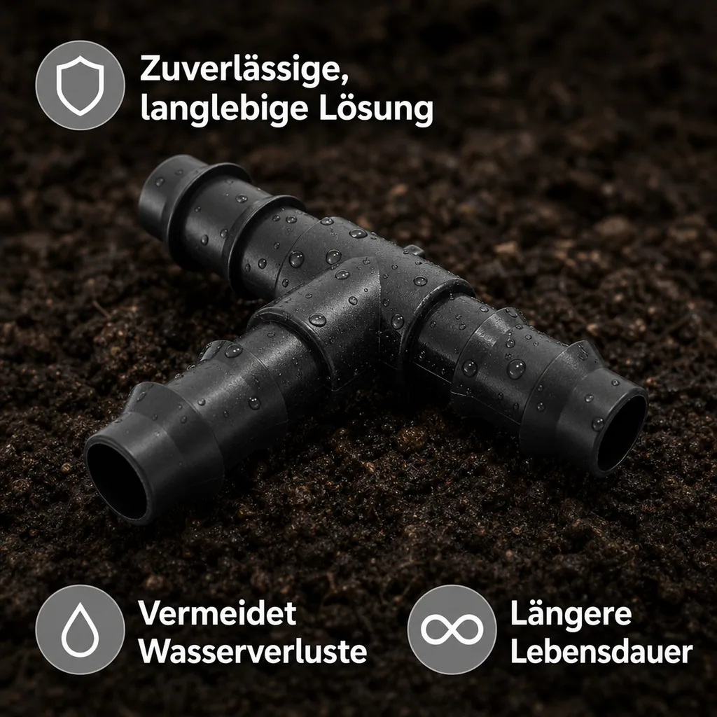 Tropfschlauch Verbinder Y-Stück 16mm, Bewässerungszubehör