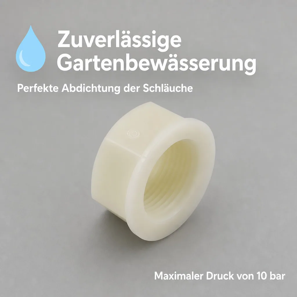 Schlauchverbinder 1/2 Zoll, Kunststoff Endkappe, Schlauchverbinder Garten