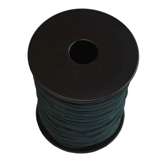 PP Kordel geflochten, 2,5mm, schwarzgrün, 85m, Befestigungskordel
