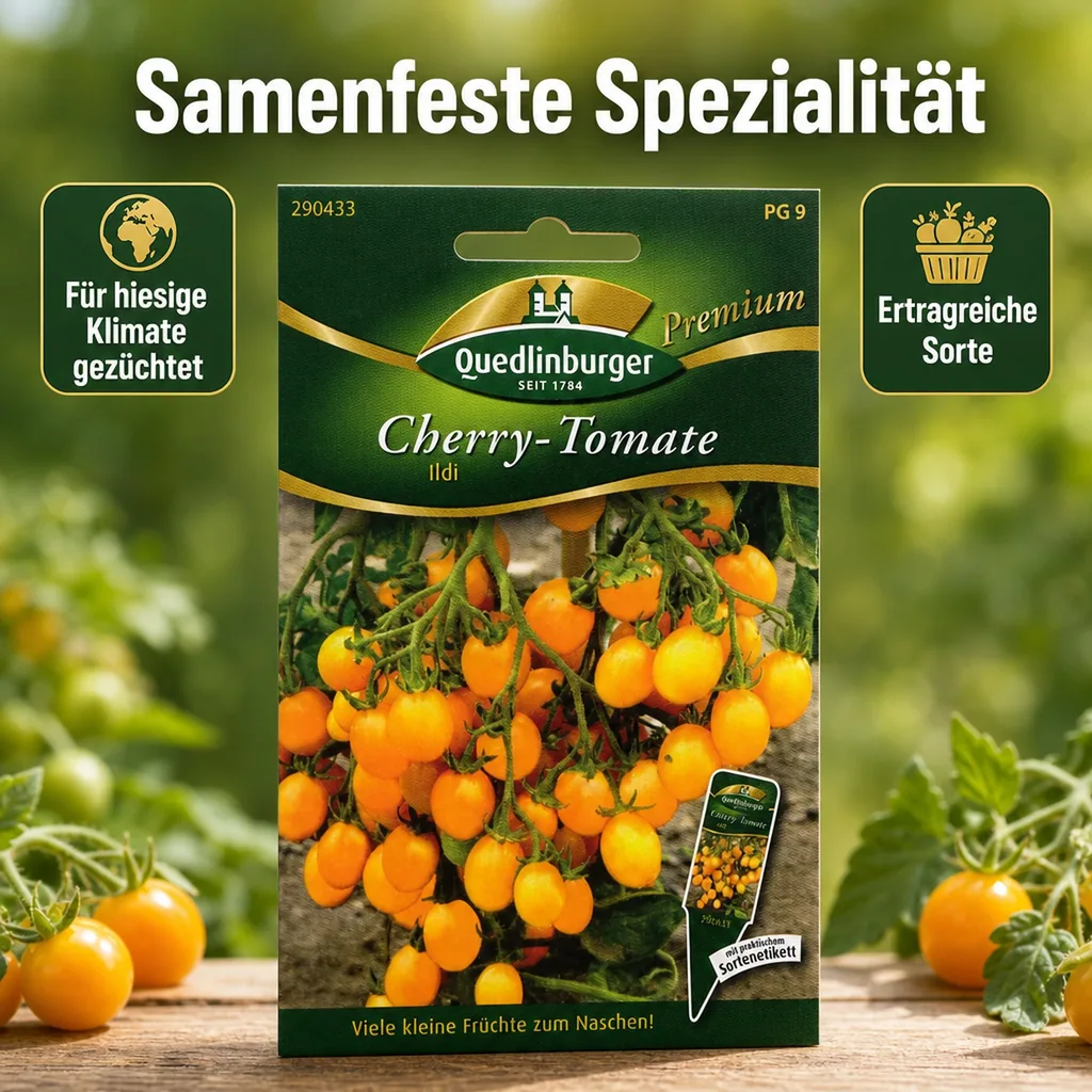 Cherrytomaten, Ildi F1, Tomatensamen, gelbe Cherrytomaten