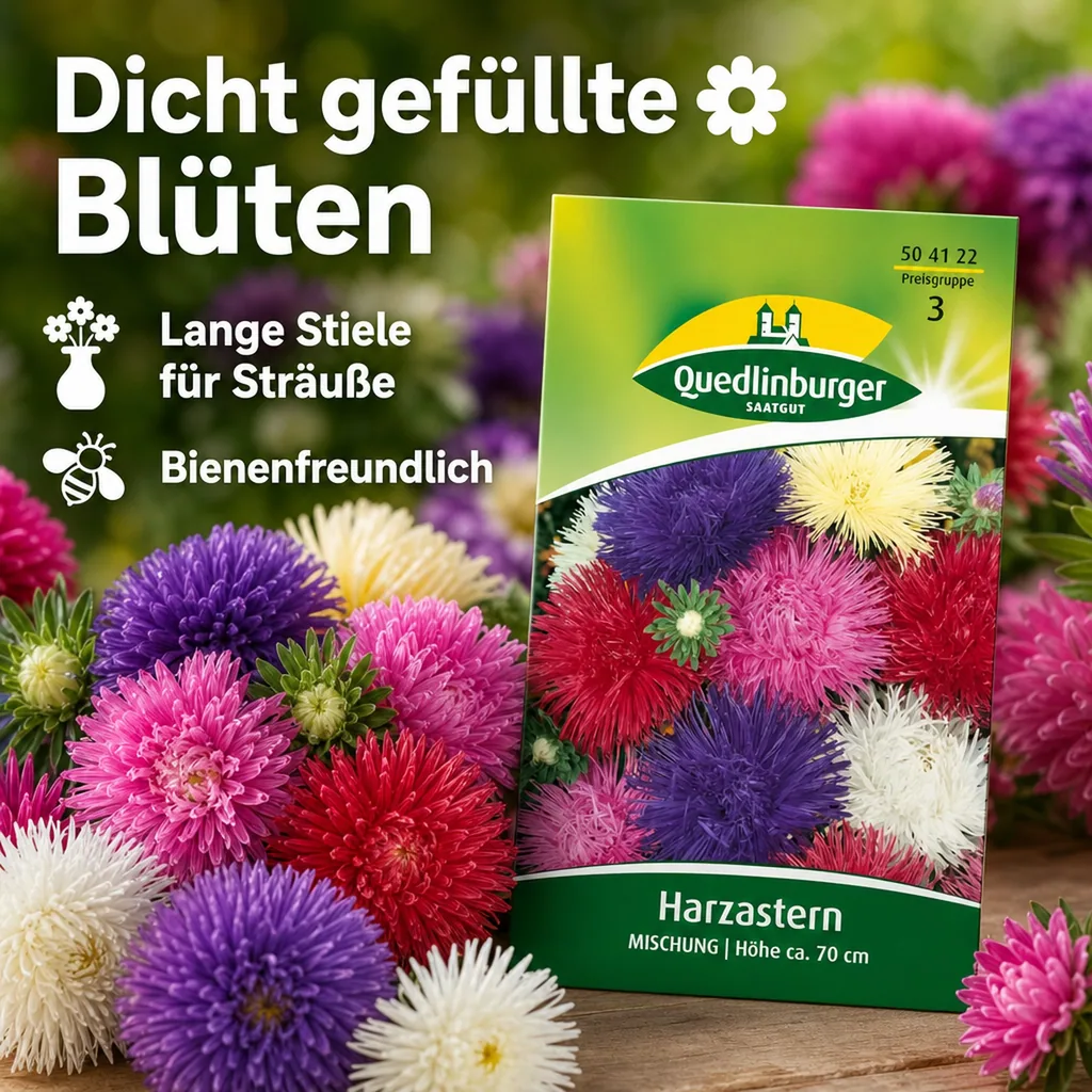 Aster Samen, Sommerastern Samen, Mischung, Schnittblumen geeignet