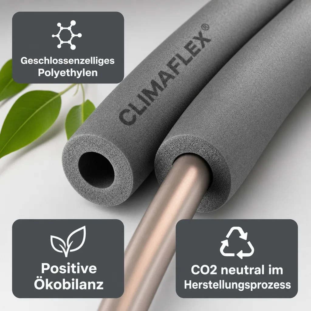 CLIMAFLEX® 2m Isolierschlauch Ø 28 mm x 20 mm Dämmung 50% Cu GEG