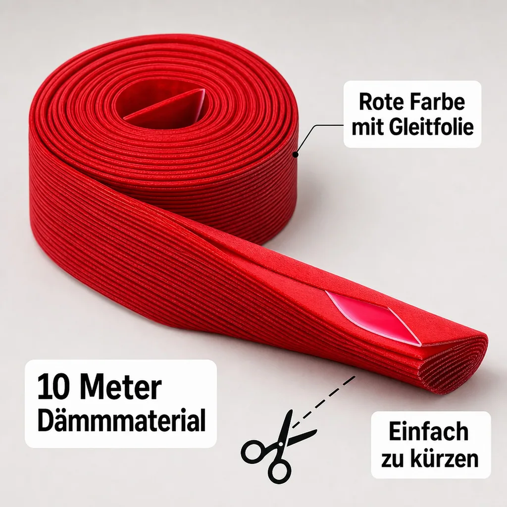Abflussrohr Stabil Dämmung 10m, 4mm Rohrisolierung 50mm, Schallschutz Abwasserrohr
