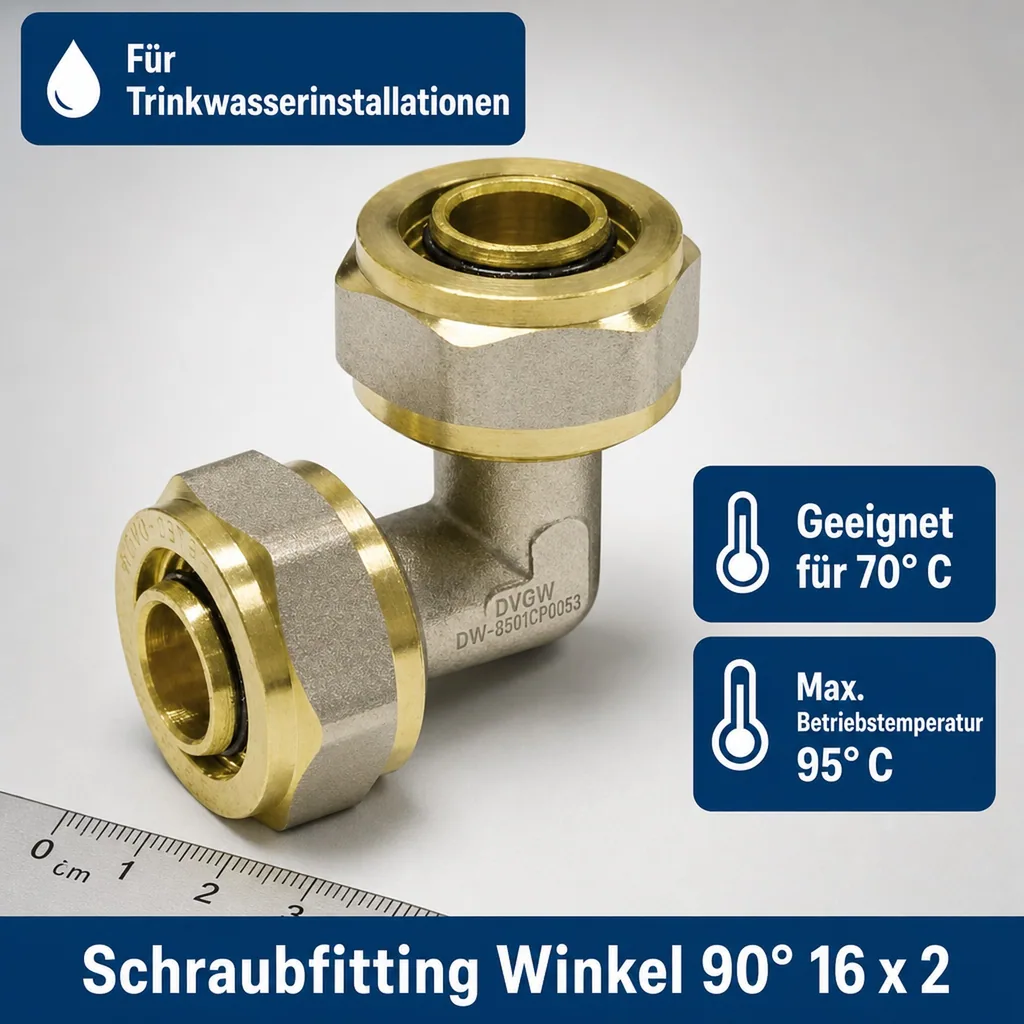 Schraubfitting Winkel 90° 16 x 2