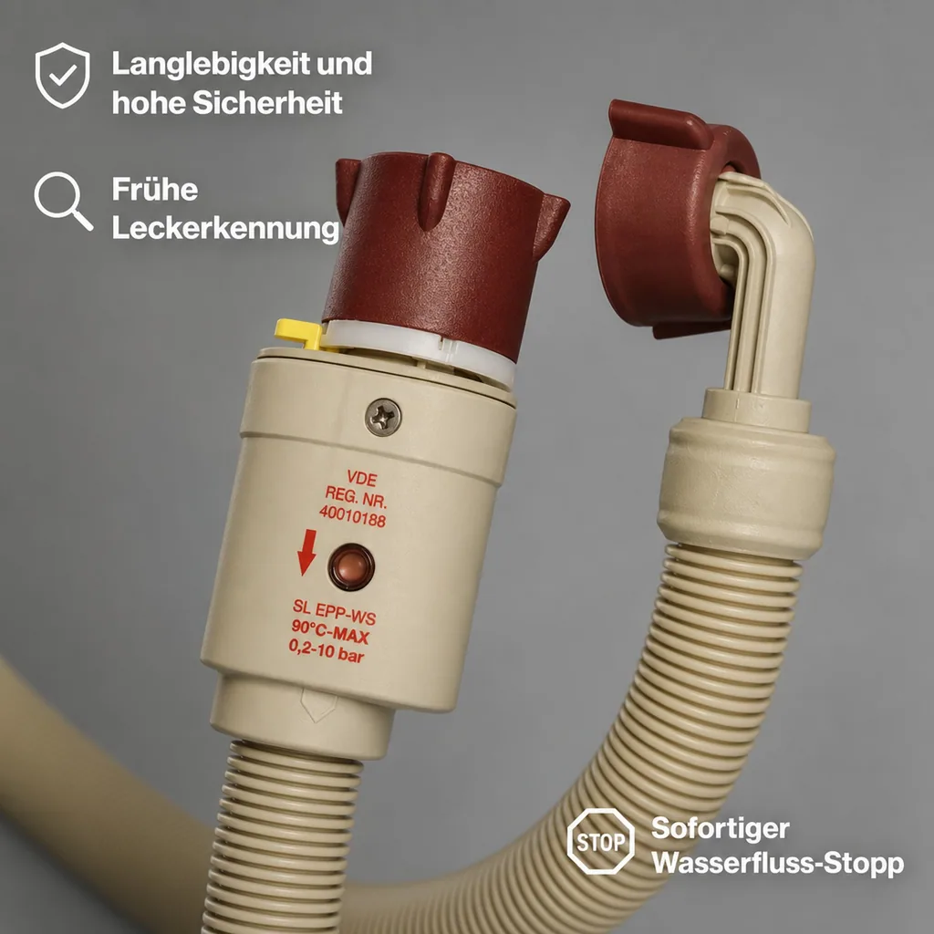 Zulaufschlauch, Sicherheitszulaufschlauch Aquastop, 4m, 3/4 Zoll