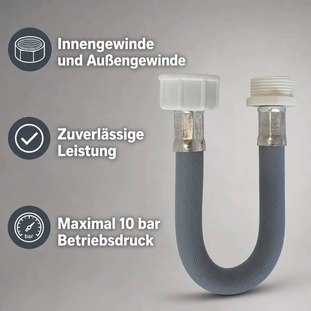 Zulaufschlauch Verlängerung, 3/4 Zoll IG+AG, 1,50 Meter