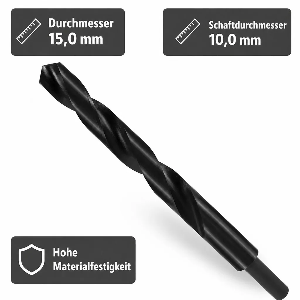 Spiralbohrer 15mm, HSS Spiralbohrer, DIN 338