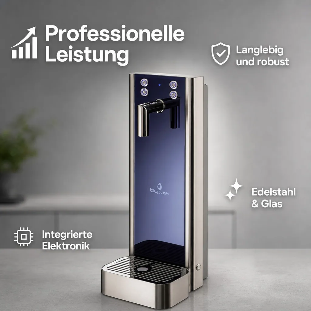 Wassersprudler, Wasserspender, Trinkwassersprudler - Bluglass one tower 3W, Auftisch