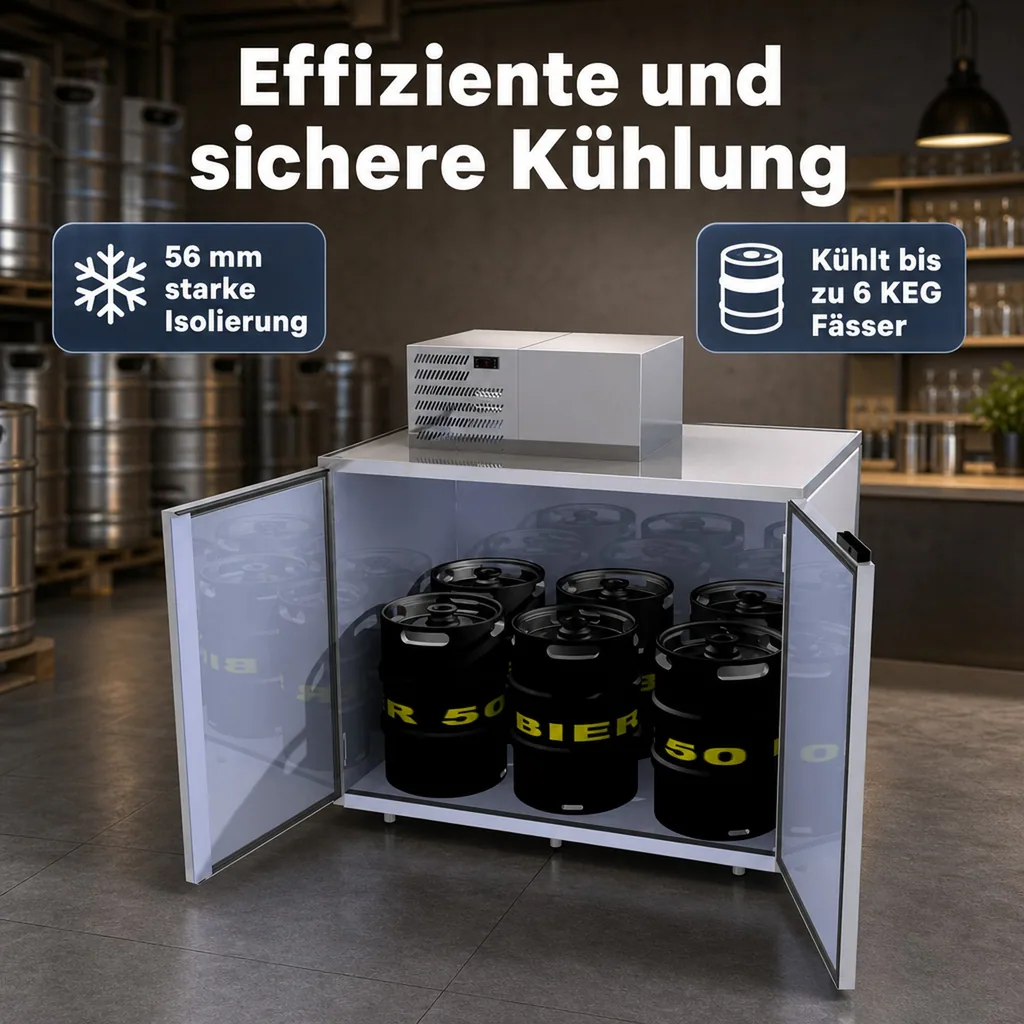 Fasskühler, Fassvorkühler für 6 Fässer, verzinktes Stahlblech