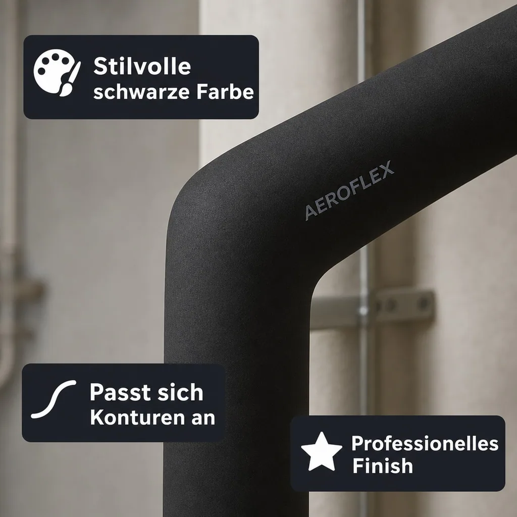 AEROFLEX® SH Rohrisolierung, 2 m, flexible Dämmung aus geschlossenzelligem Schaumgummi, schwarz, 35 x 15 mm