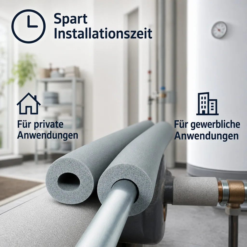 AEROFLEX® SH Rohrisolierung, Rohrdämmung - 2 m, flexibles Dämmmaterial aus geschlossenzelligem Schaumkautschuk, schwarz - 22 x 20 mm