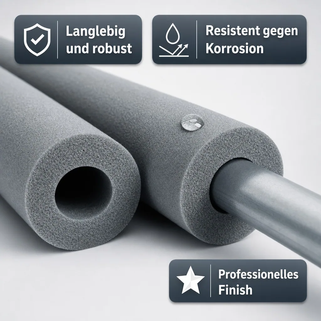AEROFLEX® SH Rohrisolierung, Rohrdämmung - 2 m, flexibles Isoliermaterial aus geschlossenzelligem Schaumgummi, schwarz - 89 x 40 mm