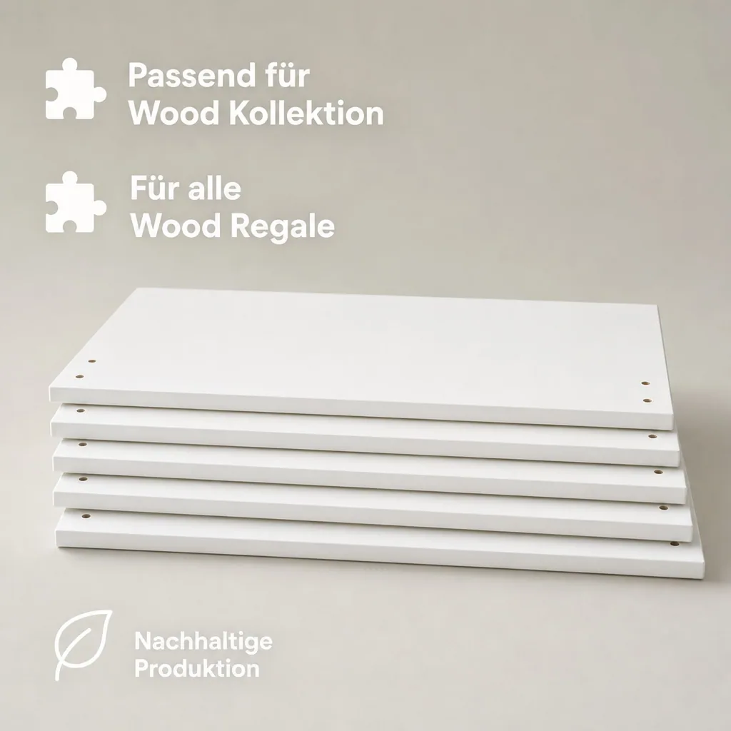 Oliver Furniture Wood Regal extra Einlegeböden, Anzahl: 5 Böden