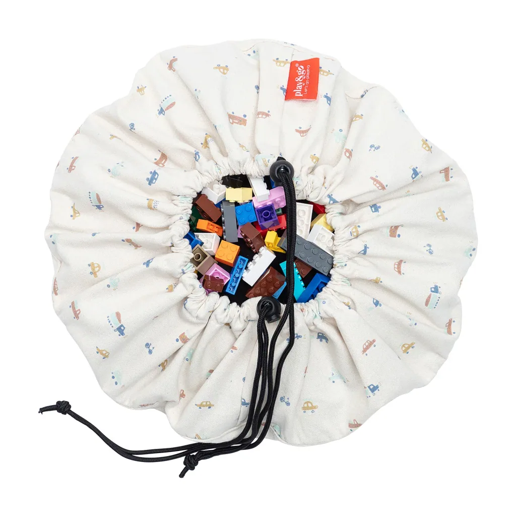 Play&Go Spielzeugsack, Spielzeugkorb, Spielzeug aufbewahrungstasche - Mini, Farbe: Mini-Autos