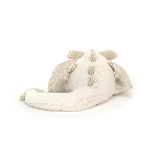 Jellycat Kuscheltier, Plüschtier, Stofftier - Snow Dragon, Größe: Klein - H8 X B30 CM