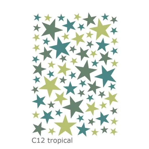 Lilipinso Wandsticker Basics gemischte Sterne, Farbe: dusty ice blue