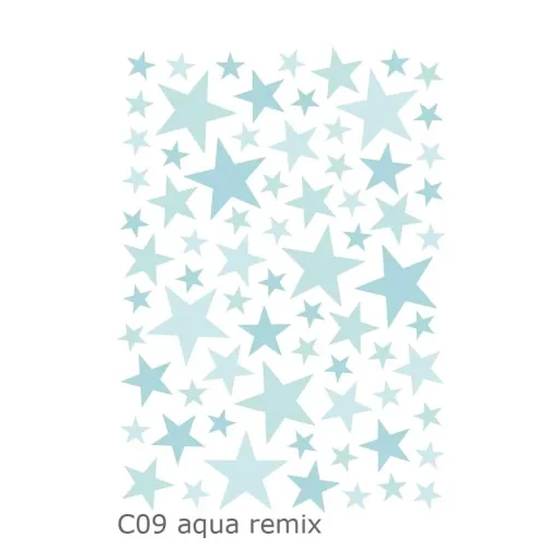Lilipinso Wandsticker Basics gemischte Sterne, Farbe: dusty ice blue