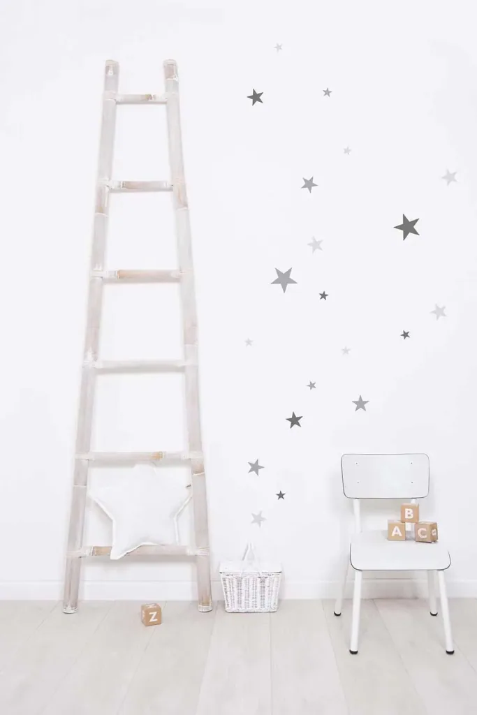 Lilipinso Wandsticker Basics gemischte Sterne, Farbe: aqua remix