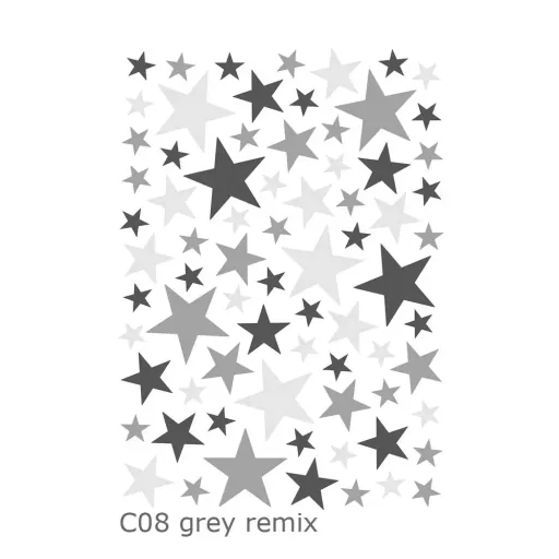 Lilipinso Wandsticker Basics gemischte Sterne, Farbe: aqua remix
