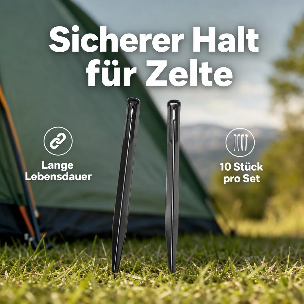 Heringe, 10 Stk. Metall verzinkt, 30 cm