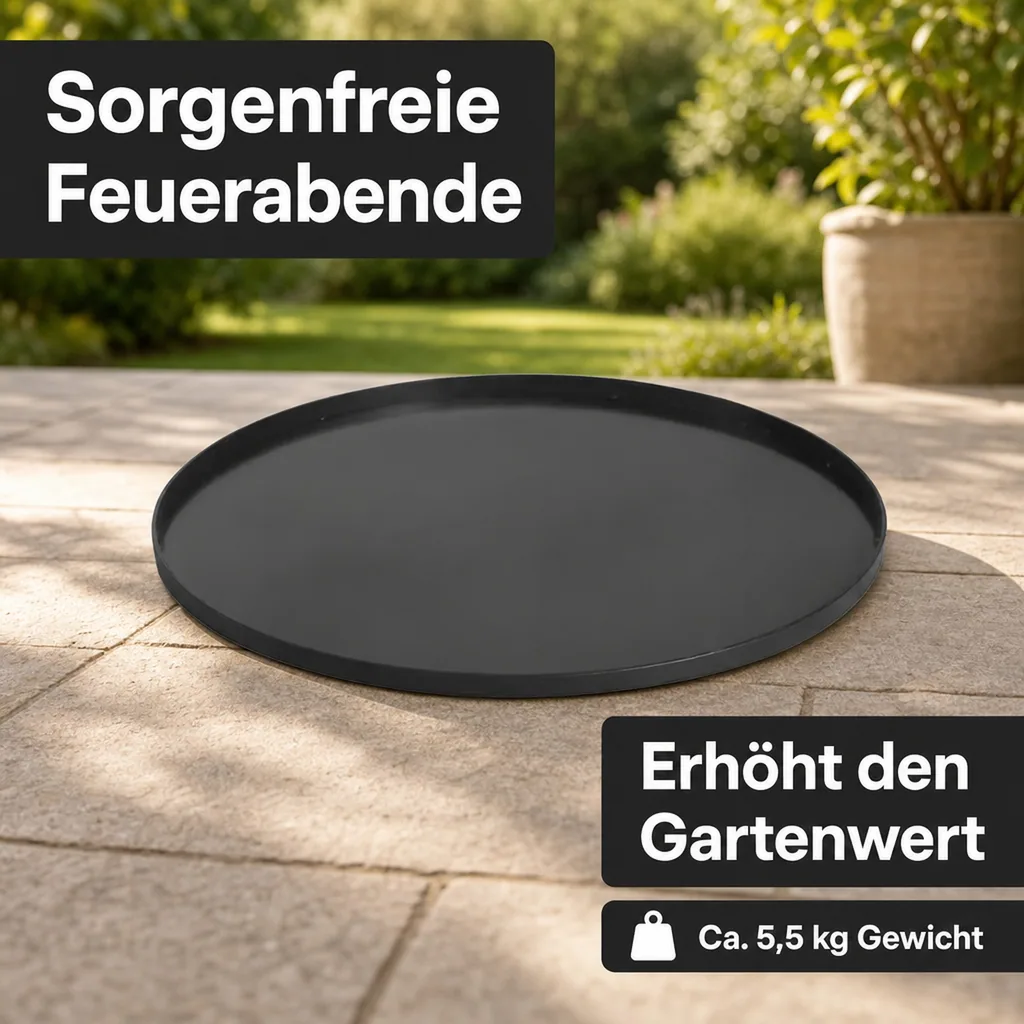 Feuerkorb Bodenplatte, 70cm, Feuerkorb Unterlage