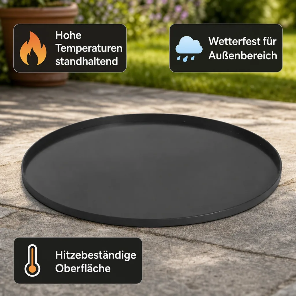 Feuerkorb Bodenplatte, 70cm, Feuerkorb Unterlage