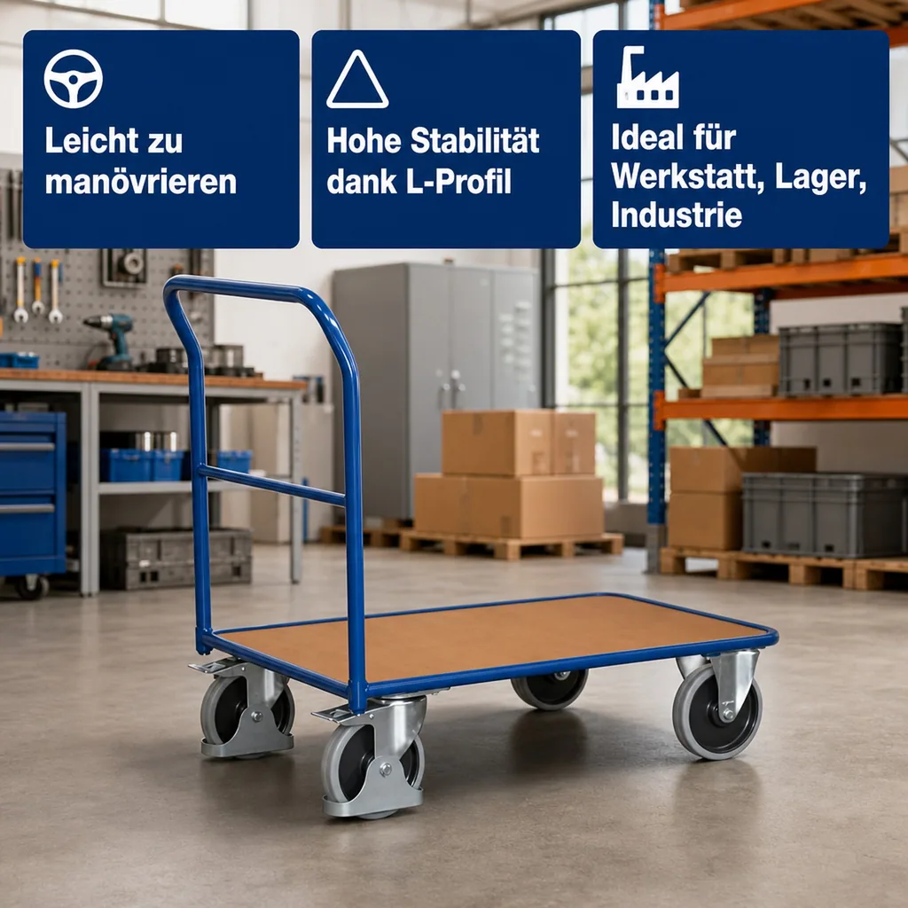 Schiebebügelwagen 200 kg, EasySTOP Transportwagen