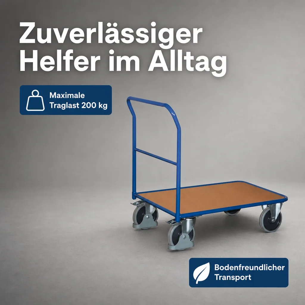 Schiebebügelwagen 200 kg, EasySTOP Transportwagen