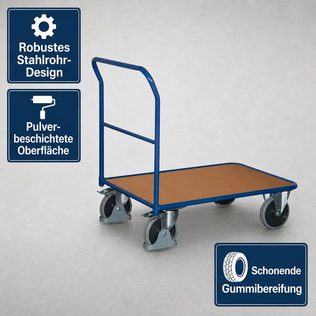 Schiebebügelwagen 200 kg, EasySTOP Transportwagen