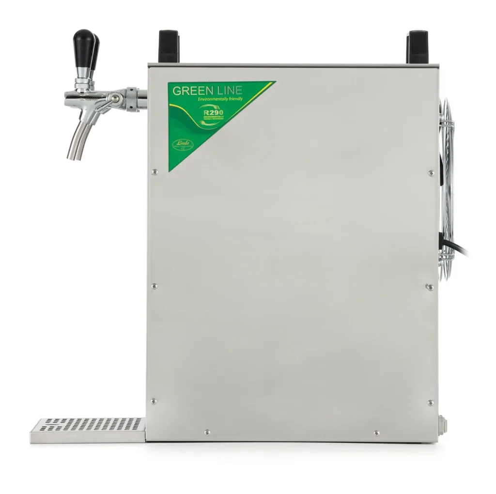 Zapfanlage Kontakt 155 - Green Line - Bierzapfanlage 2-leitig Trockenkühlgerät aus Edelstahl, 160 Liter/h